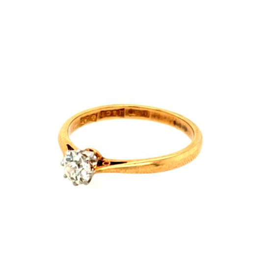 Pre Owned 18ct Diamond Solitaire Ring ZT722